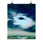 Sunset Space Mountains Matte Poster Print