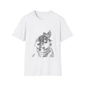 Astronaut in Clouds Retro Stamp Tee - Space Graphic Shirt