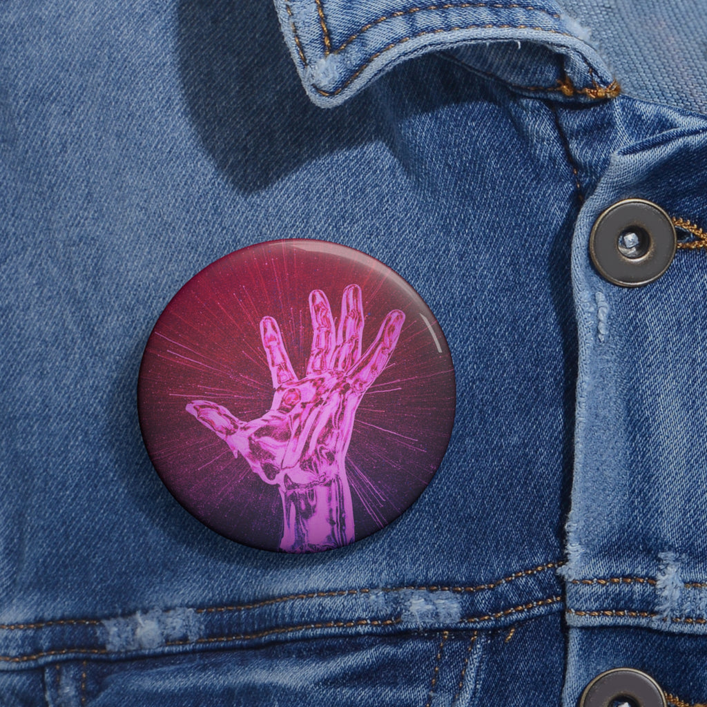 Hand of the Stars Pin - Celestial Space Art Button