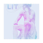 Lit Thinker Poster - Psychedelic Abstract Portrait Art Print