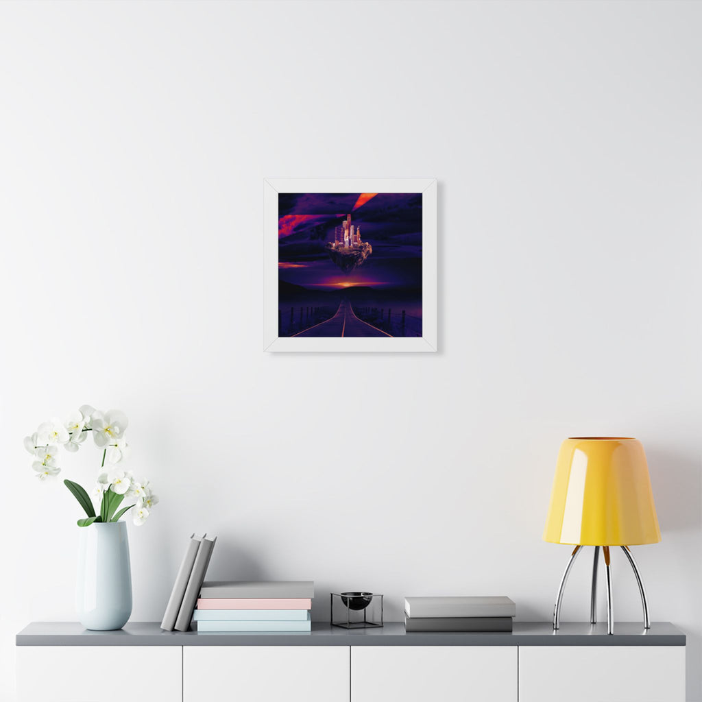 Stunning Abandoned Desert City Framed Vertical Poster - Premium Matte Art for Home Decor