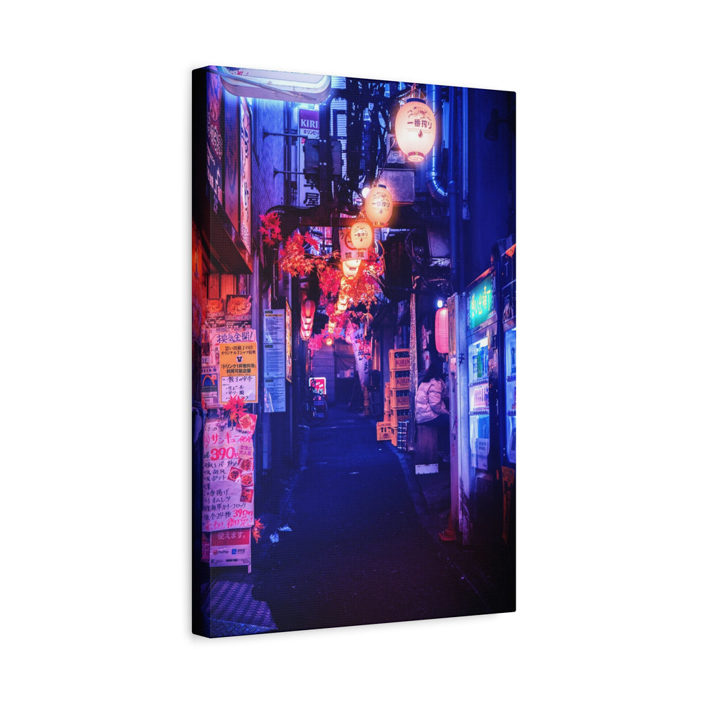 Japanese City Punk FX Canvas Wall Art - Cyberpunk Street Decor