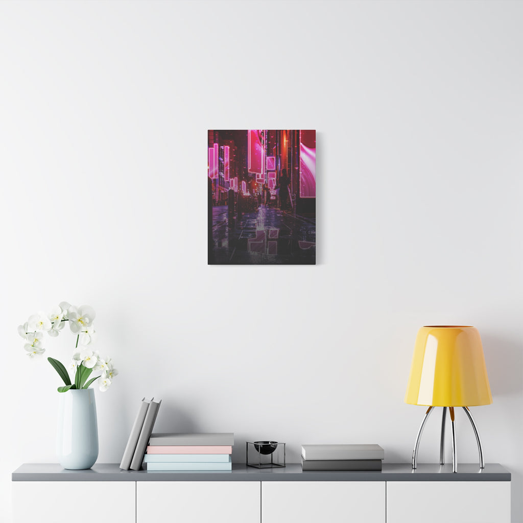 Japanese City Punk FX.3 Canvas Wall Art - Cyberpunk Tokyo Street Decor