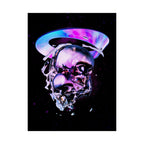 Melted Skeleton Skulls Poster Print - Gothic Cosmic Skull Art
