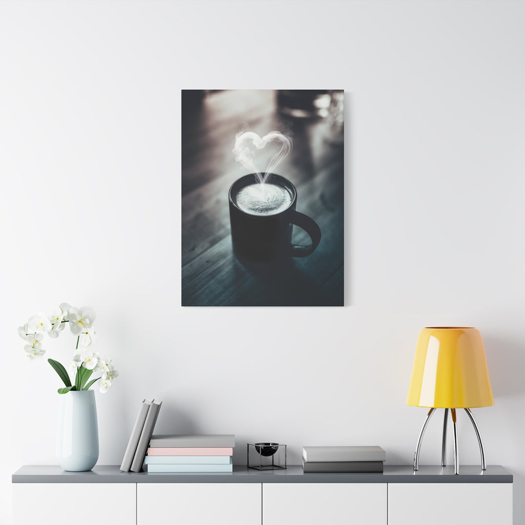 Coffee Love Canvas Wall Art - Aesthetic Kitchen Cafe Decor