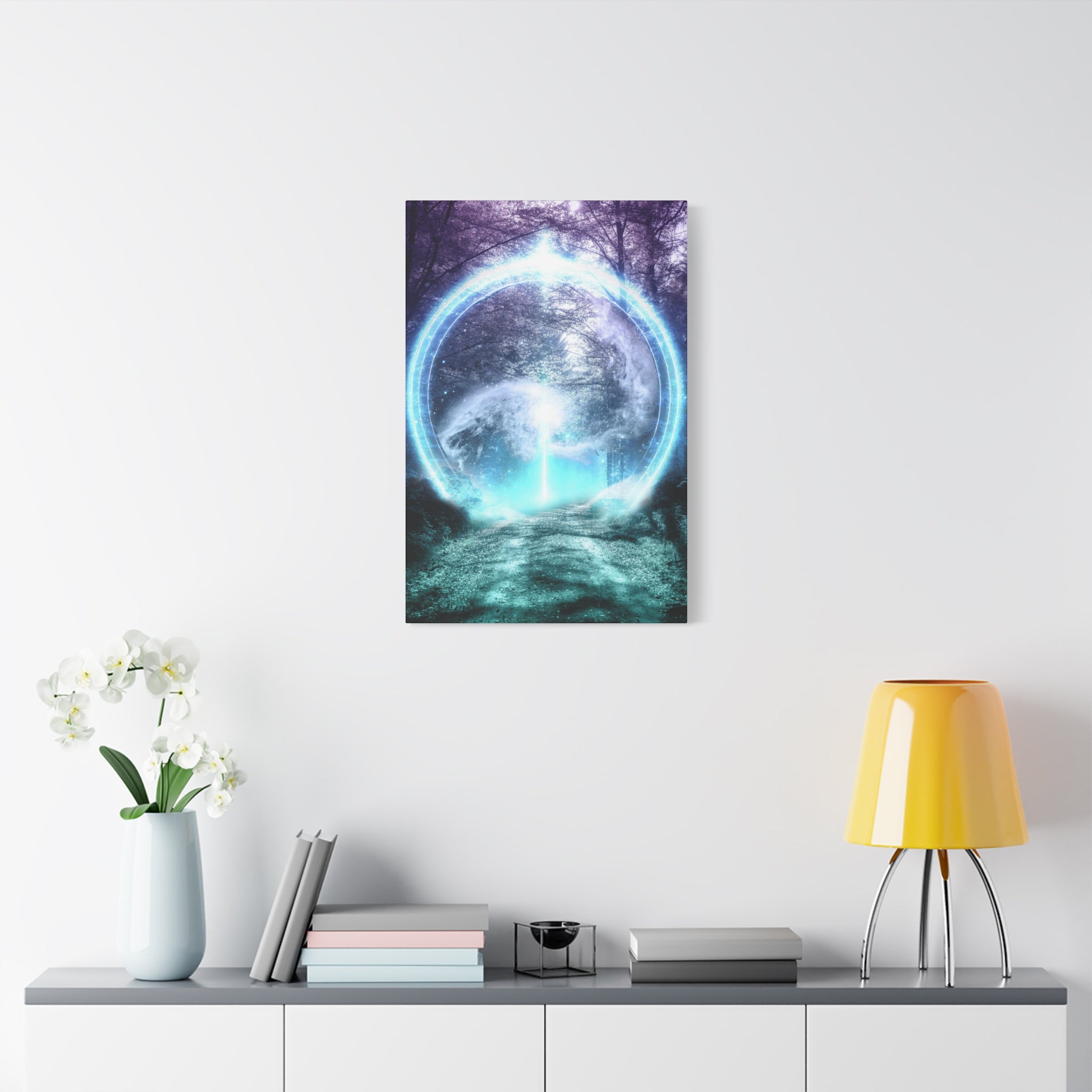 Lost Forest Magic Portal Canvas Wall Art - Mystical Fantasy Forest Decor