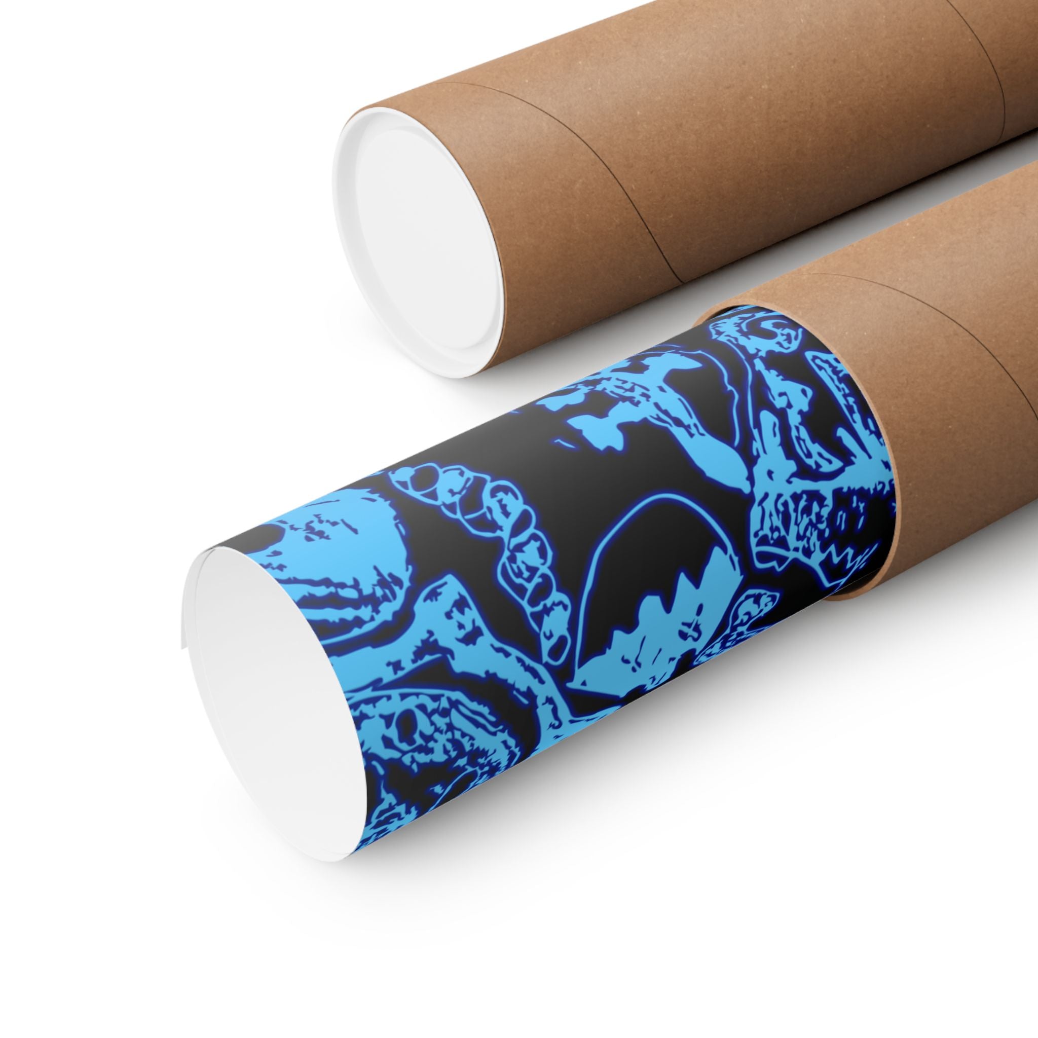 Doodles of a Lost Mind Poster - Cyan Sketchbook Doodle Art Print