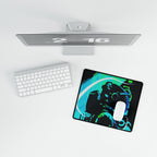 Grunge Paint Blast Astronaut Desk Mat - Abstract Space Mouse Pad