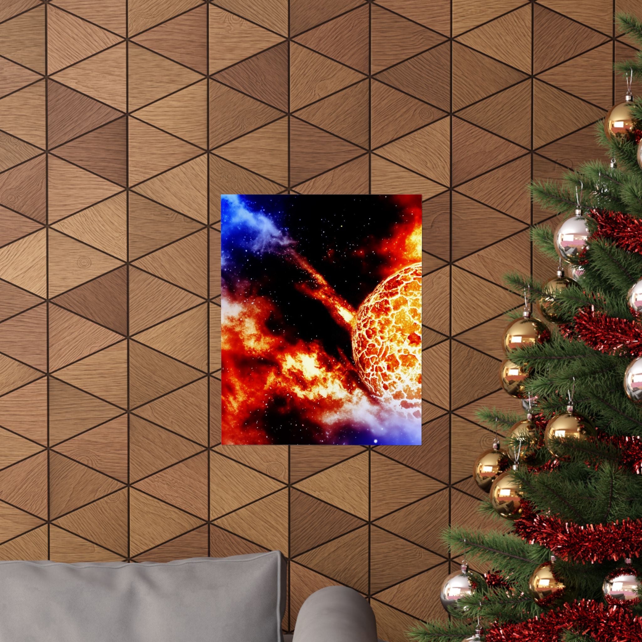 Solar Blast Poster - Cosmic Nebula Space Art Print