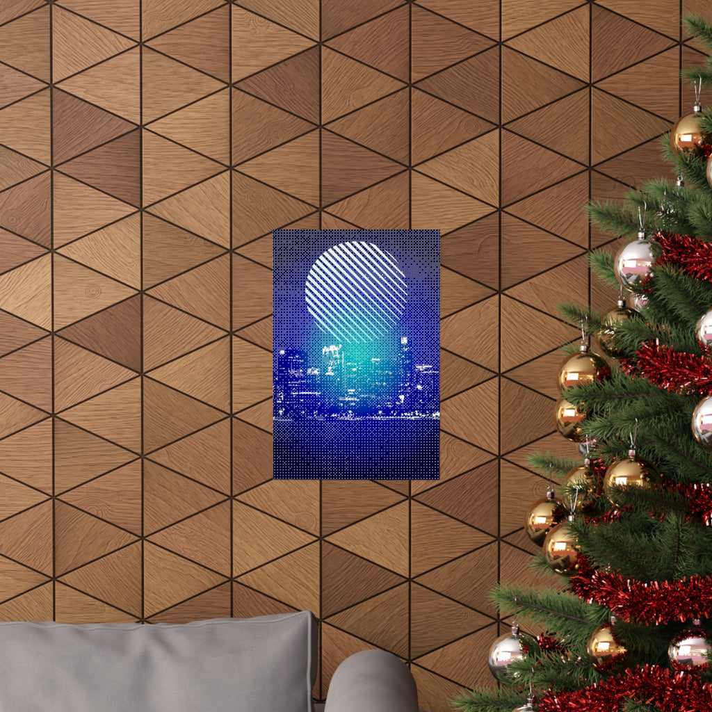 Chicago Pixel Art Poster - Retro 8-Bit Skyline Print