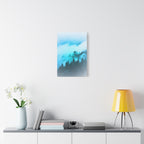 Blue Mountain Fog Canvas Art - Tranquil Blue Ridge Decor