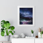 Space Landscape Framed Poster - Cosmic Galaxy Wall Art