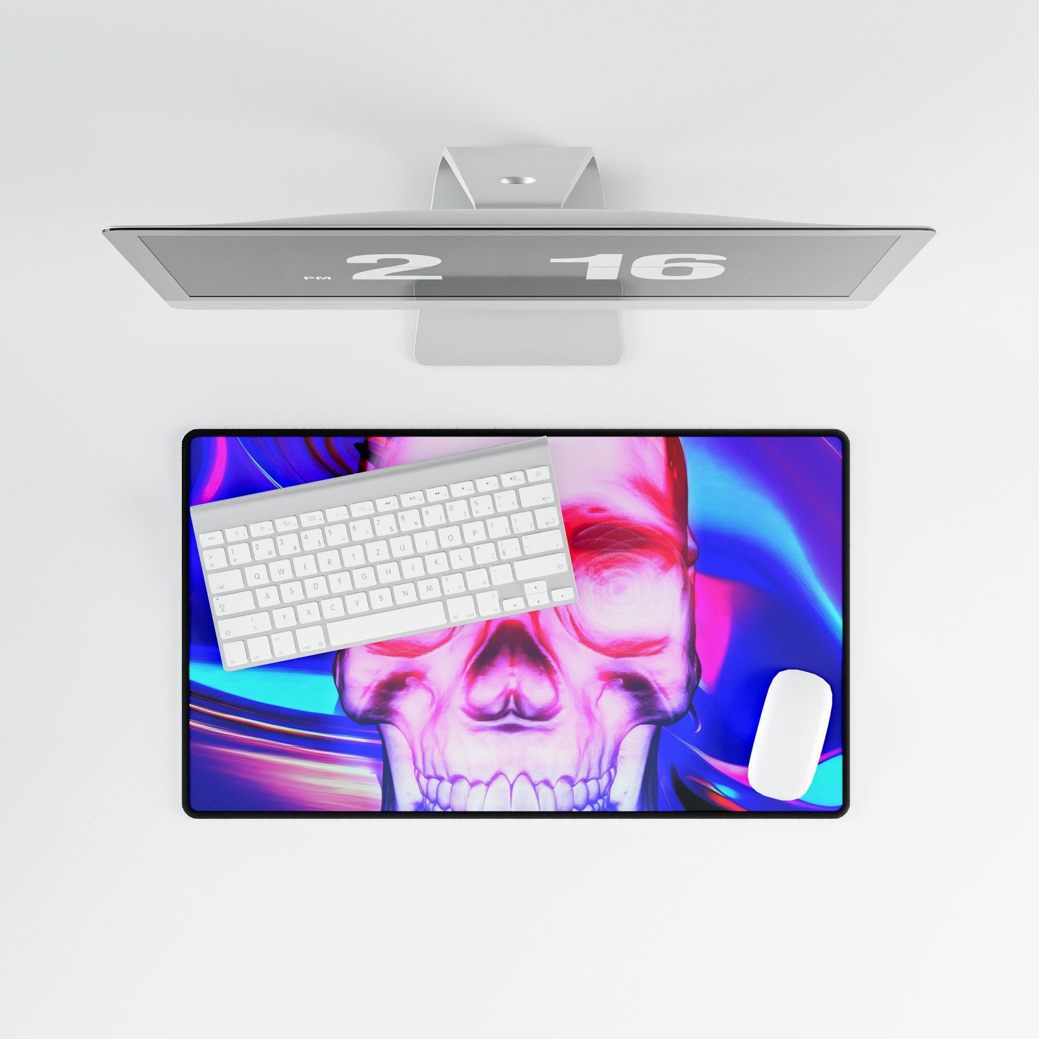 Free Your Mind Mouse Pad - Psychedelic Skull Desk Mat