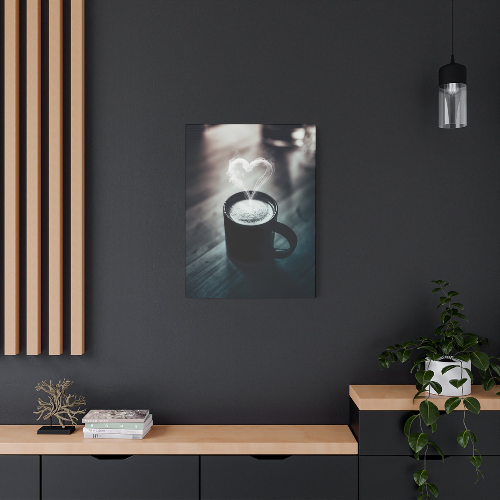 Coffee Love Canvas Wall Art - Aesthetic Kitchen Cafe Decor