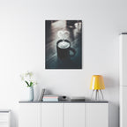 Coffee Love Kitchen Canvas Wall Art - Rustic Cafe Decor