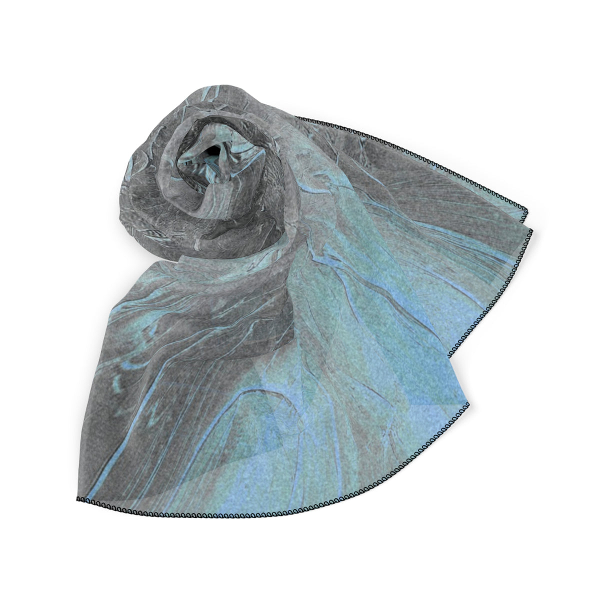 From The Ashes Scarf - Black White Abstract Art Shawl