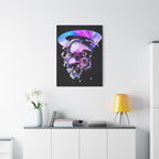 Melted Skeleton Skulls Canvas Wall Art - Gothic Cosmic Skull Decor