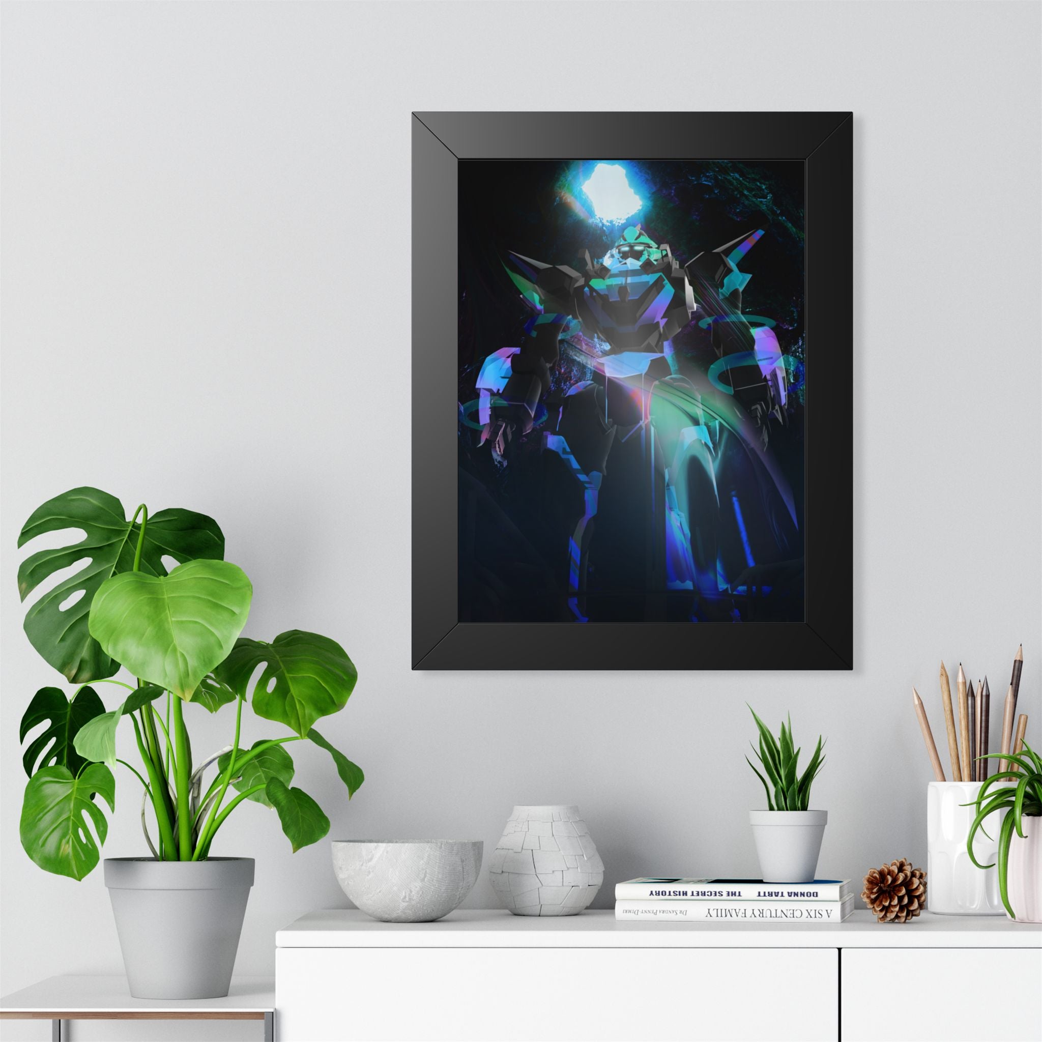 Top Secret Mech Framed Vertical Poster | Premium Matte Wall Art for Sci-Fi Fans | Unique Modern Decor
