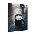Coffee Love Kitchen Canvas Wall Art - Rustic Cafe Decor