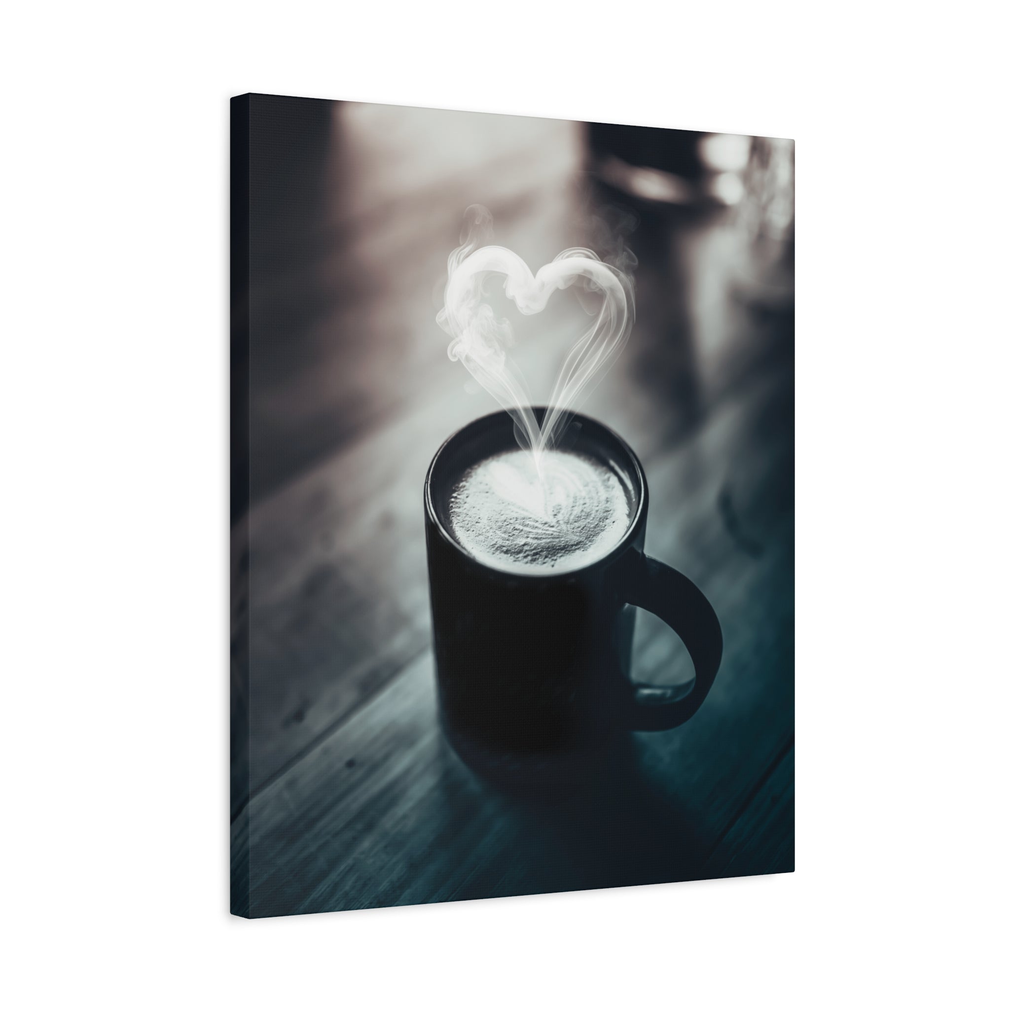 Coffee Love Kitchen Canvas Wall Art - Rustic Cafe Decor