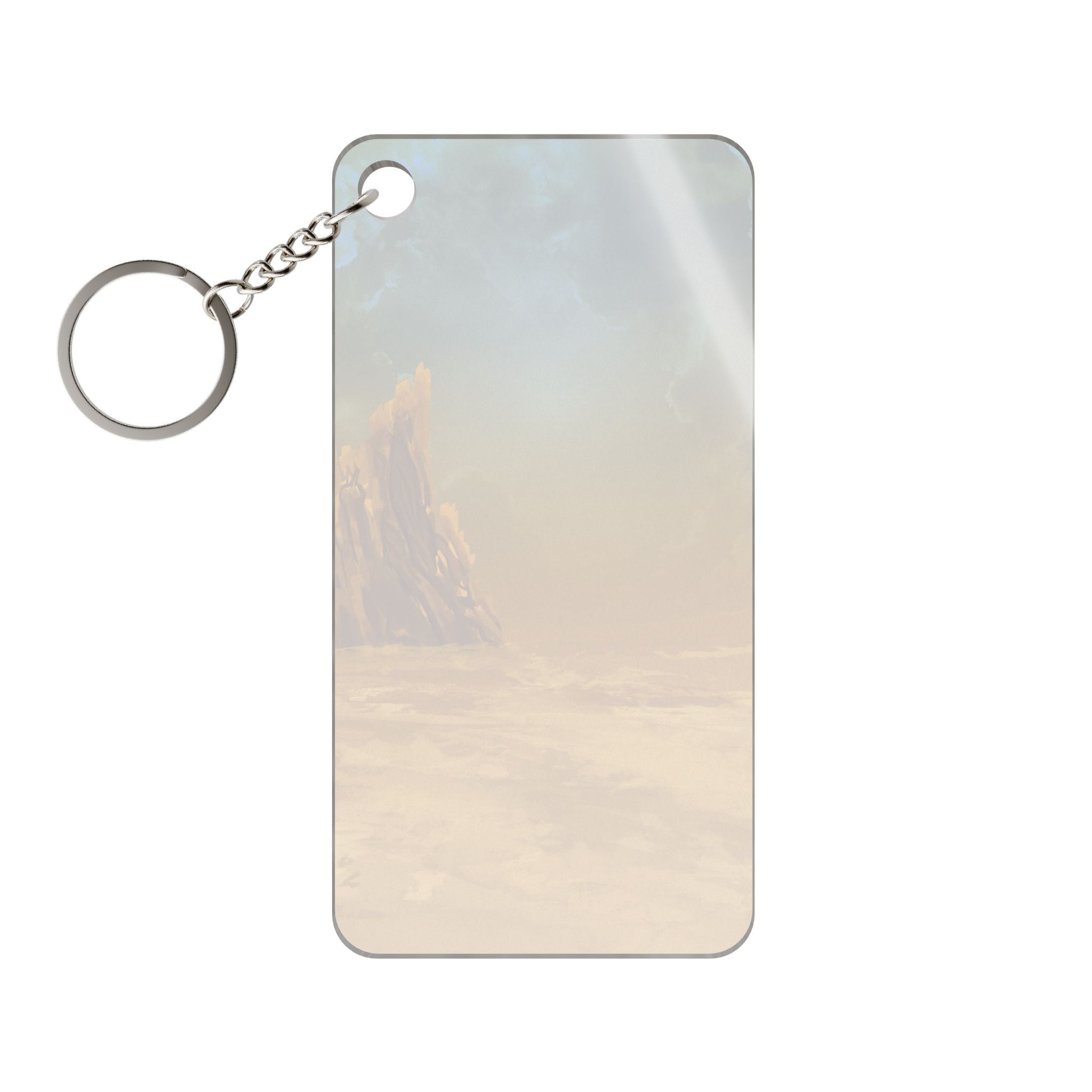 Desert Graveyard Keychain - Dark Landscape Acrylic Charm