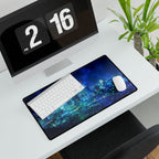 Cosmic Frosted City Galactic Skyline Gaming Desk Mat