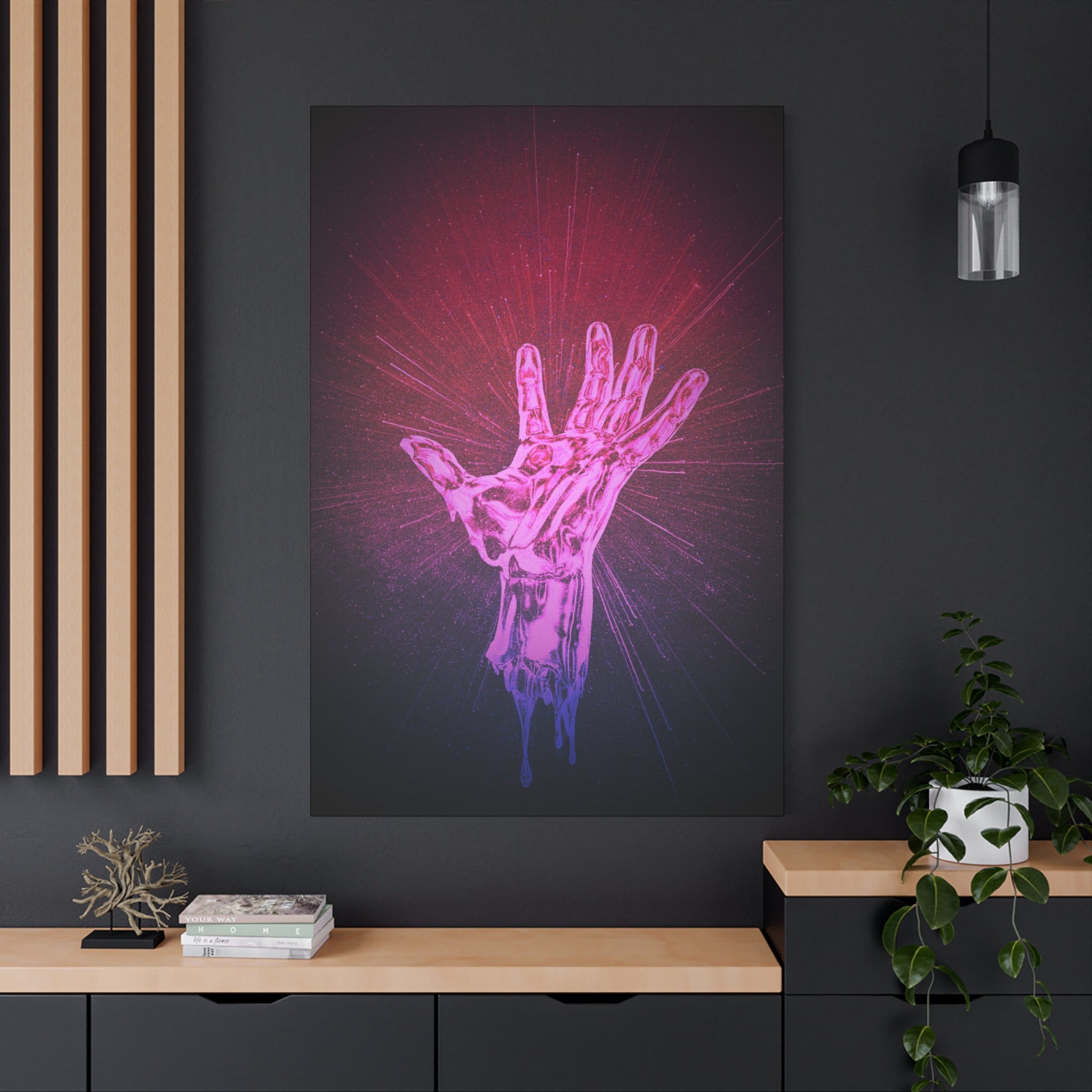 Hand of the Stars Galaxy Canvas Art - Mystical Astrology Wall Decor