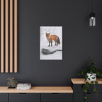 Spirit of the Fox Canvas Wall Art - Psychedelic Geometric Wildlife Decor