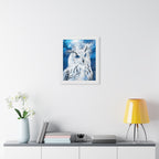 Frost Owl Poster - Ethereal Winter Woodland Art Print