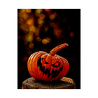 Spooky Pumpkin Nightmare Halloween Vertical Art Prints Seasonal Wall Decor