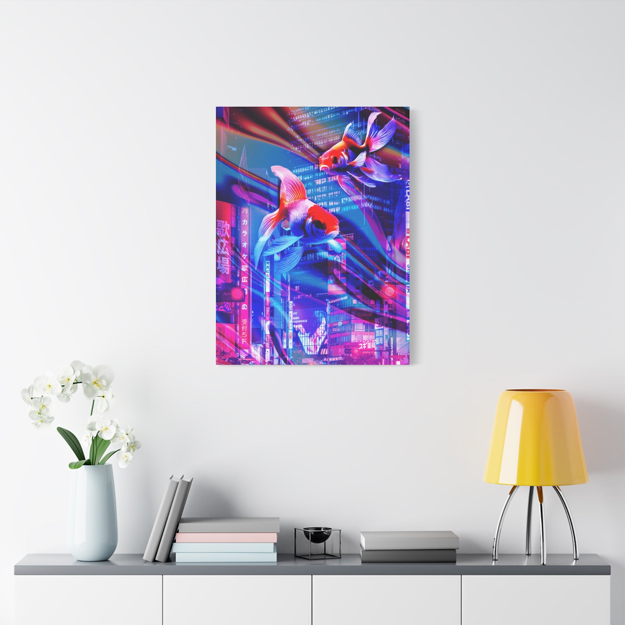 Japanese Punk FX.2 Koi Fish Canvas Art - Special Edition Zen Garden Decor