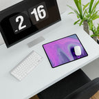 Into The Night Desk Mat - Purple Pink Abstract Mouse Pad
