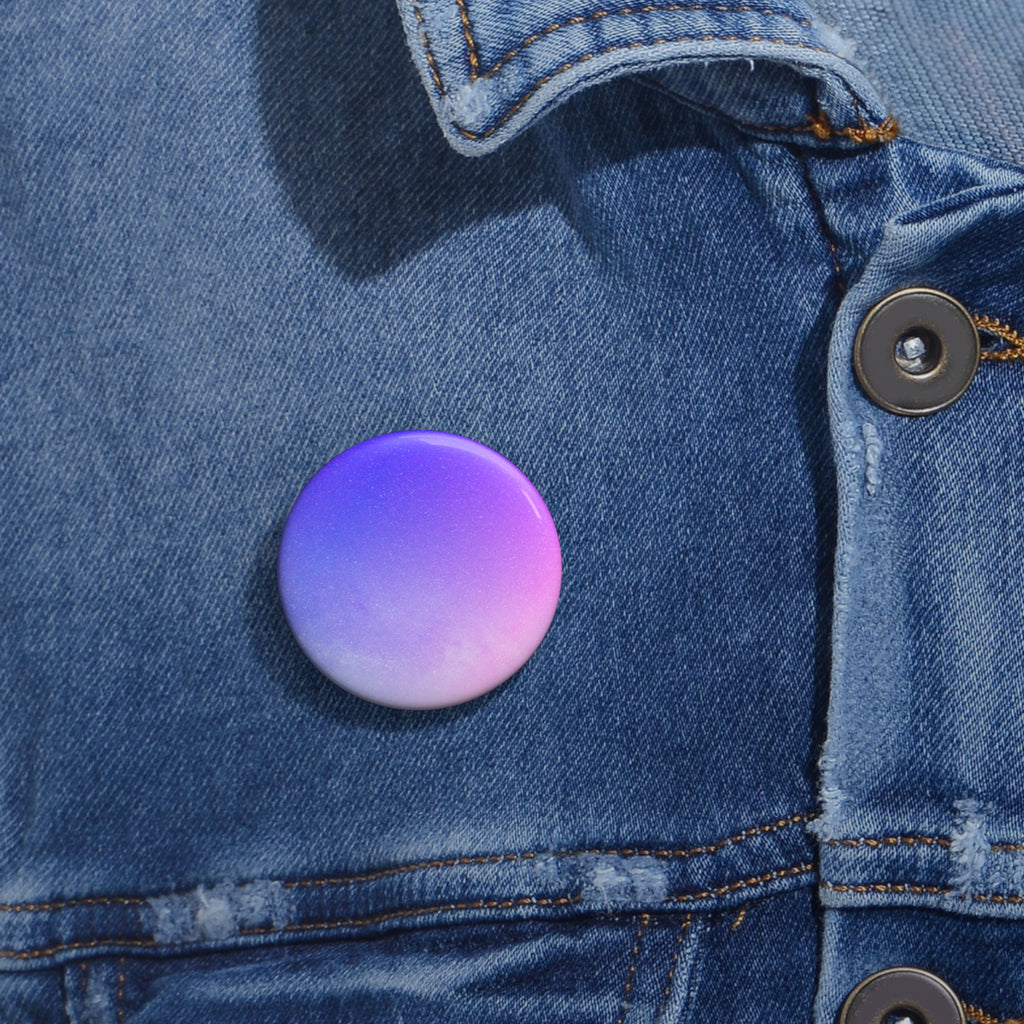 Starfield Space Galaxy Pin - Cosmic Purple Art Button