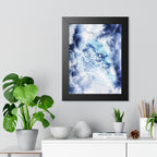 Blue Sky Dragon Framed Poster - Celestial Fantasy Wall Art