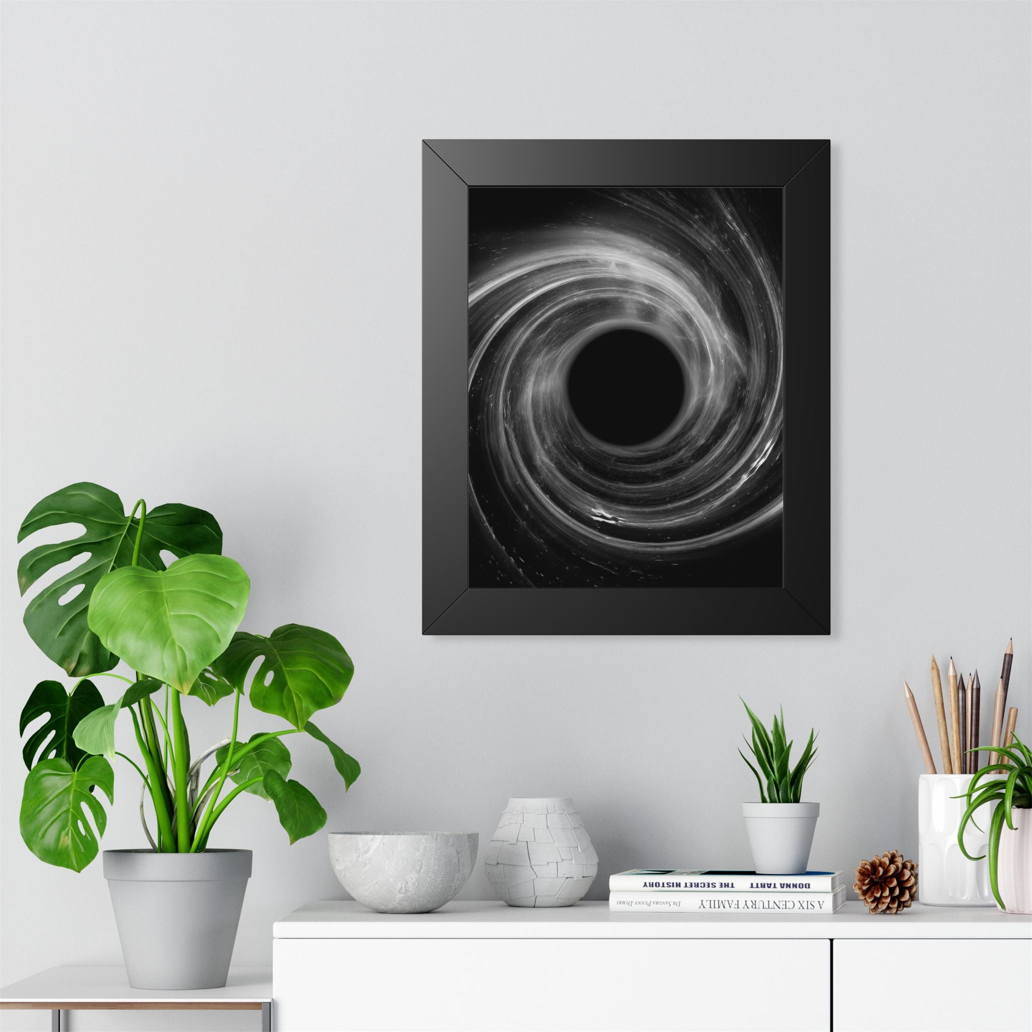 Black Hole Framed Poster - Cosmic Space Wall Art