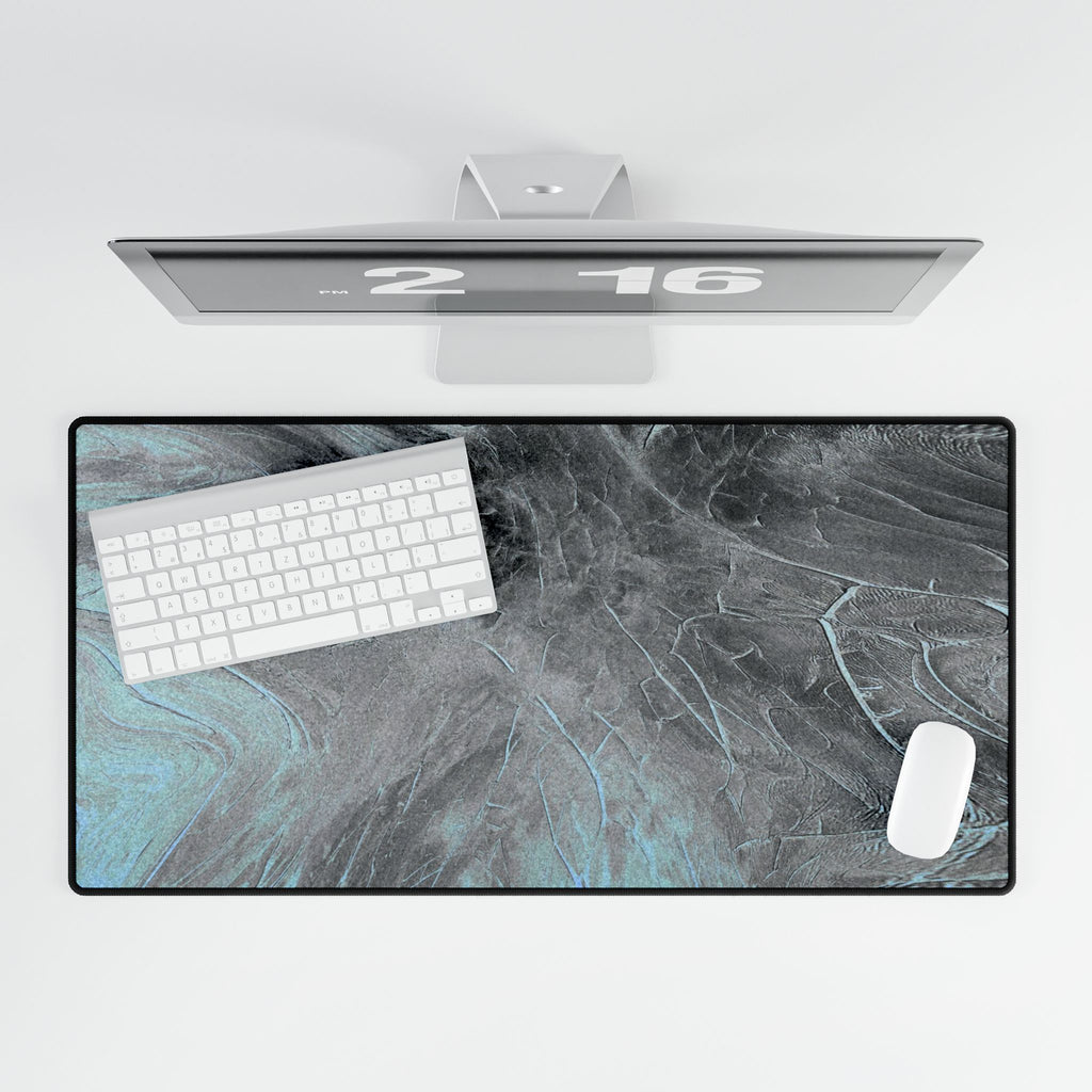 From The Ashes Desk Mat - Black Grey Abstract Mouse Pad