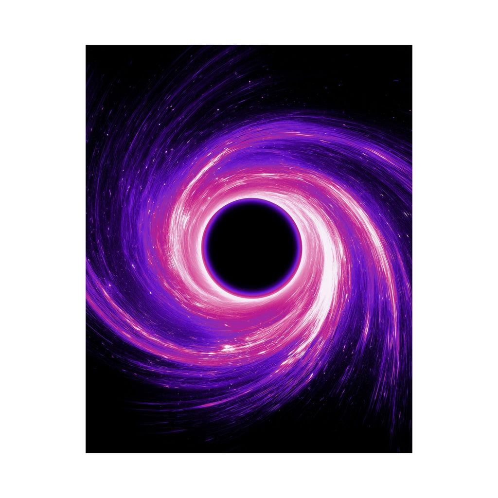 Purple Pink Wormhole Poster Print - Cosmic Vortex Art