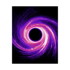 Purple Pink Wormhole Poster Print - Cosmic Vortex Art