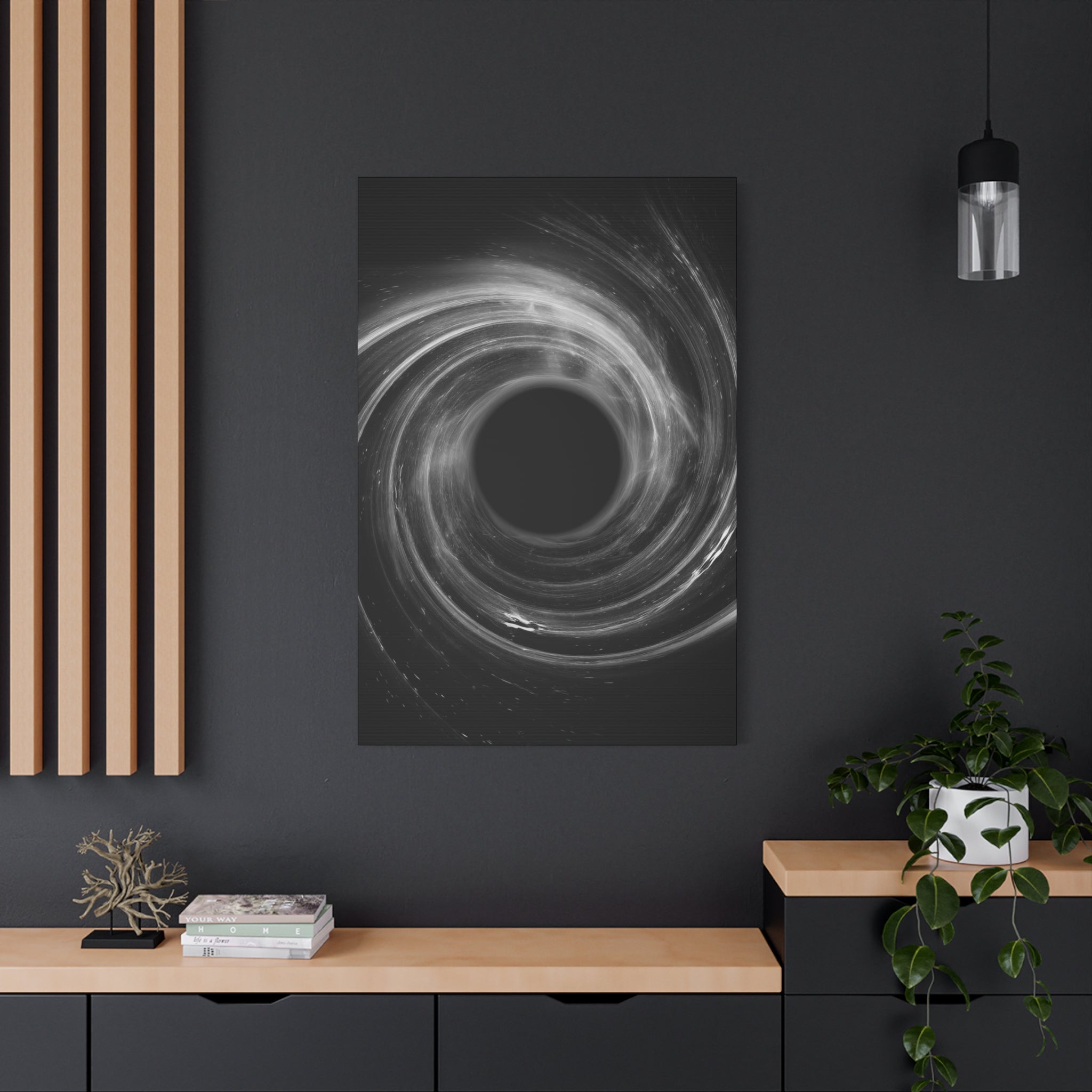 Black Hole Canvas Wall Art - Cosmic Universe Decor