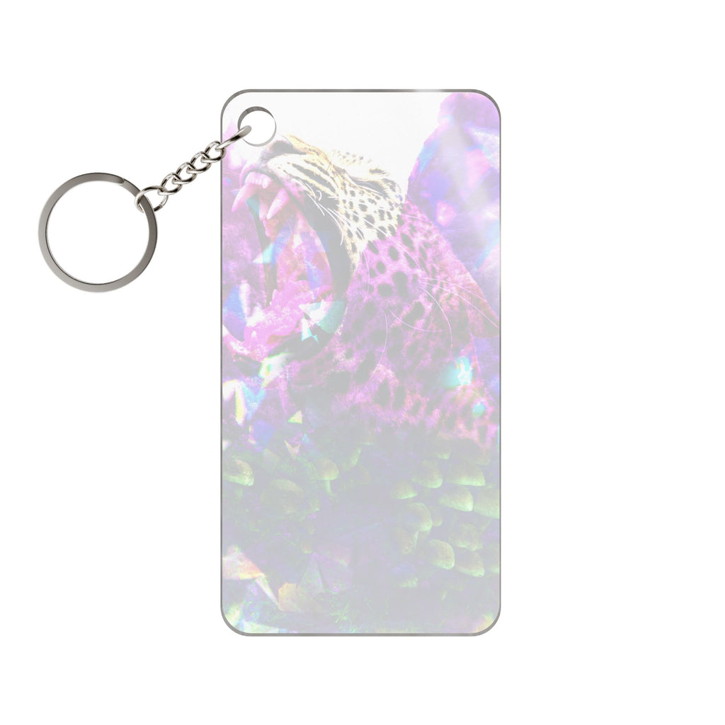 Trippy Cheetah Acrylic Charm Keychain