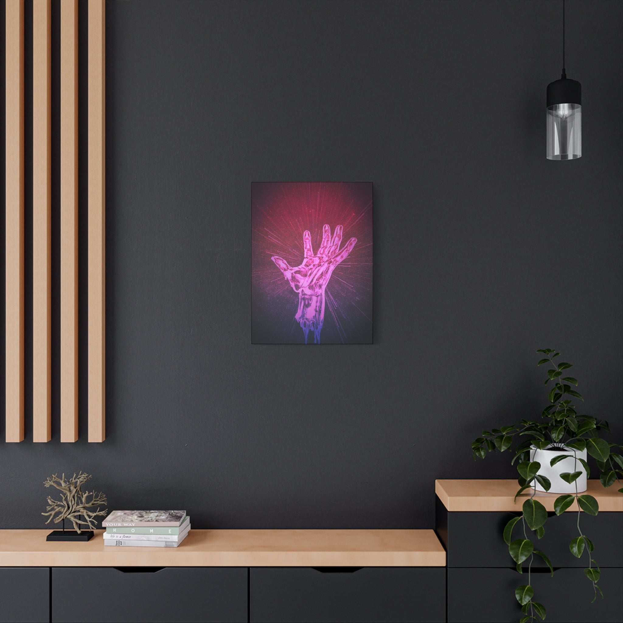 Hand of the Stars Galaxy Canvas Art - Mystical Astrology Wall Decor