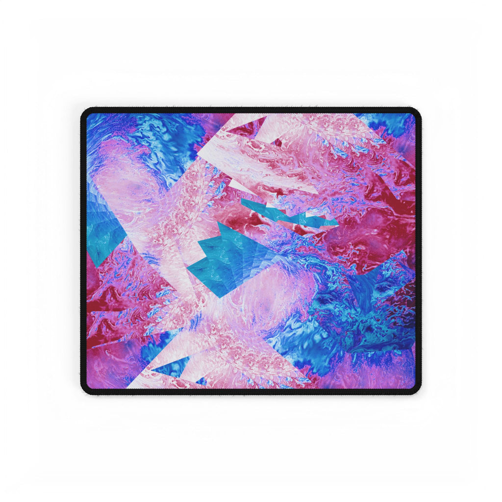 Trippy Pink and Blue Fractal Psychedelic Flow Mousepad