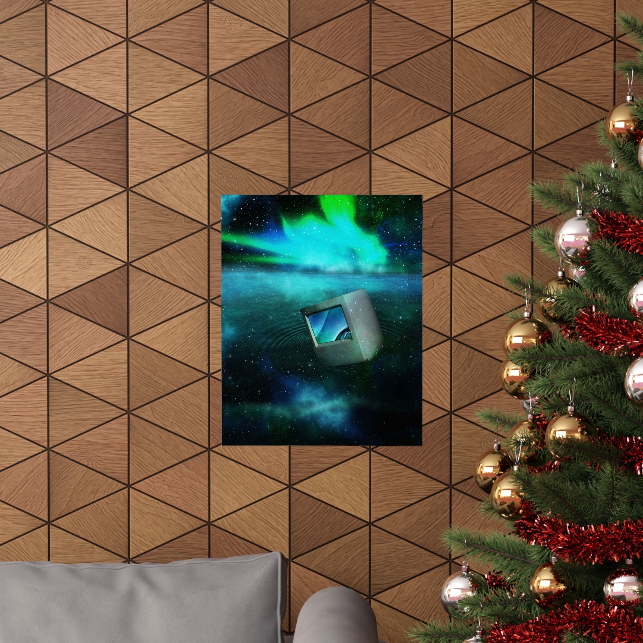 Electric Water Poster - Blue Fluid Abstract Art Print