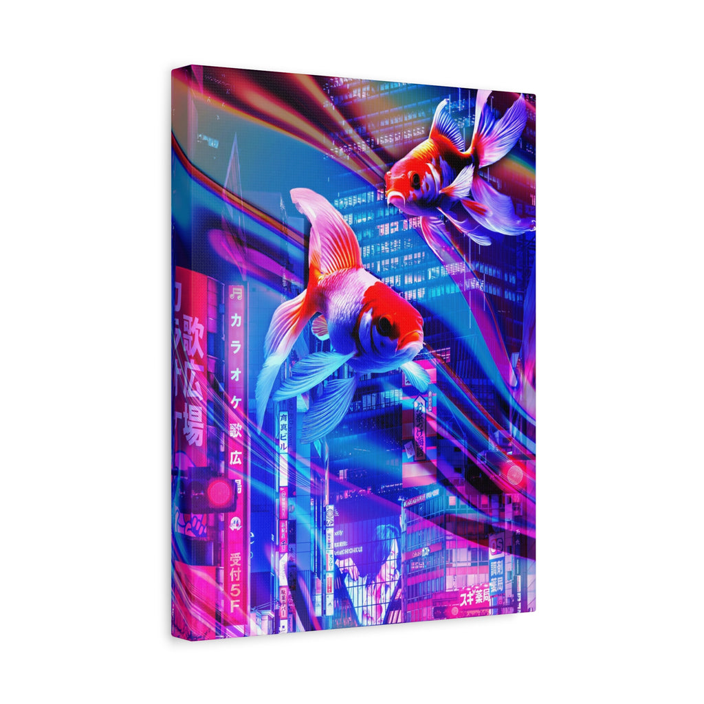 Japanese City Punk Special Edition Canvas Wall Art - Neon Japan Street
