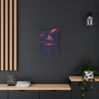 Abandoned City Canvas Wall Art - Sci-Fi Desert Ruins Decor