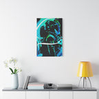 Grunge Paint Blast Canvas Wall Art - Abstract Graffiti Astronaut Decor