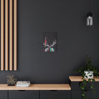 Cyberpunk Slick Street Canvas Wall Art - Neon Alley Decor