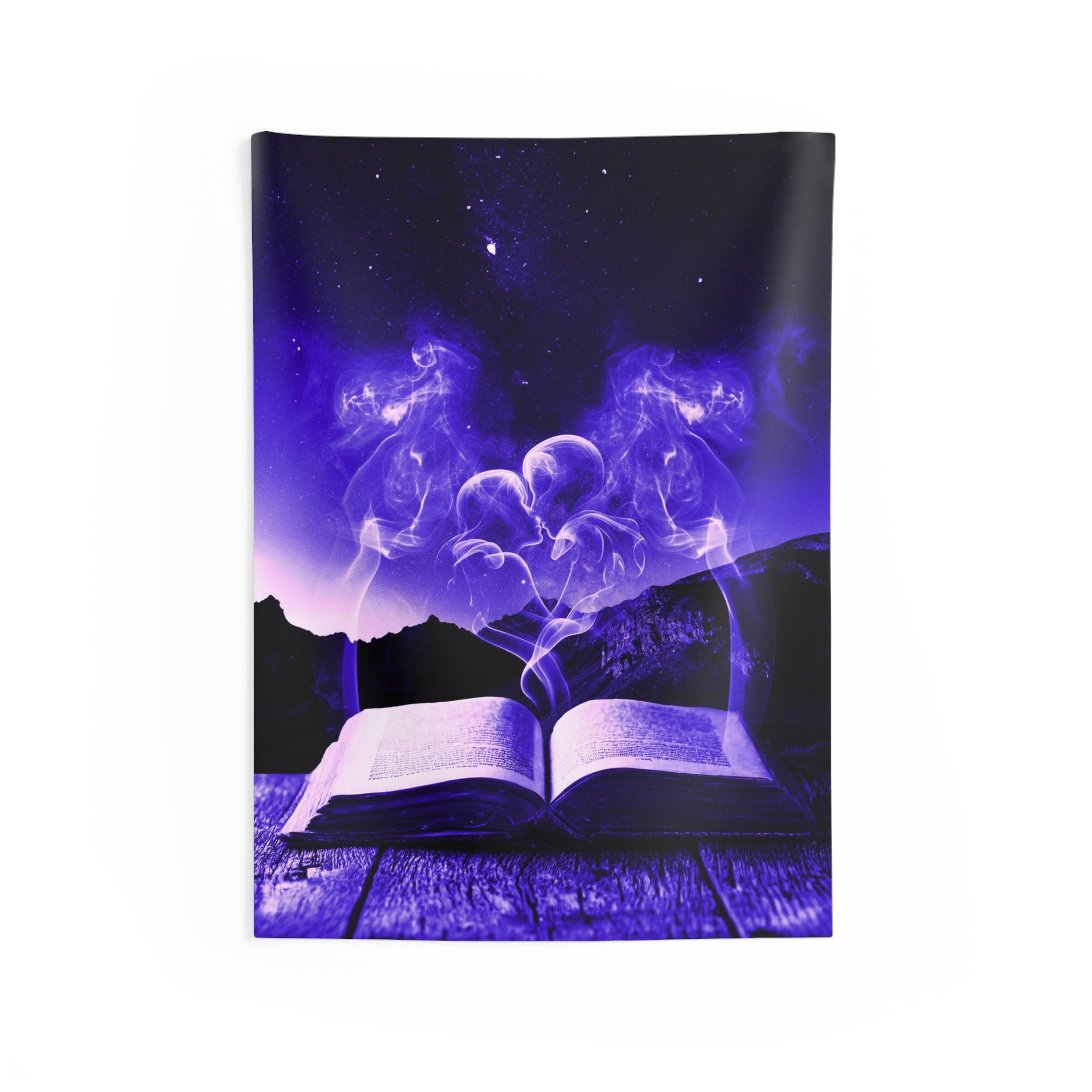 Magic Book Love Spell Tapestry - Witchy Fantasy Wall Hanging