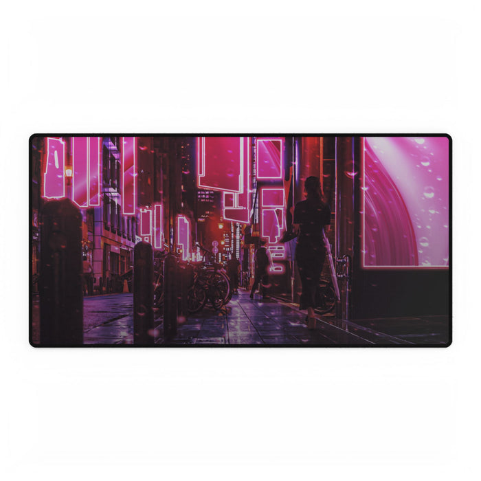 Japanese City Punk FX.3 Desk Mat - Cyberpunk Tokyo Mouse Pad