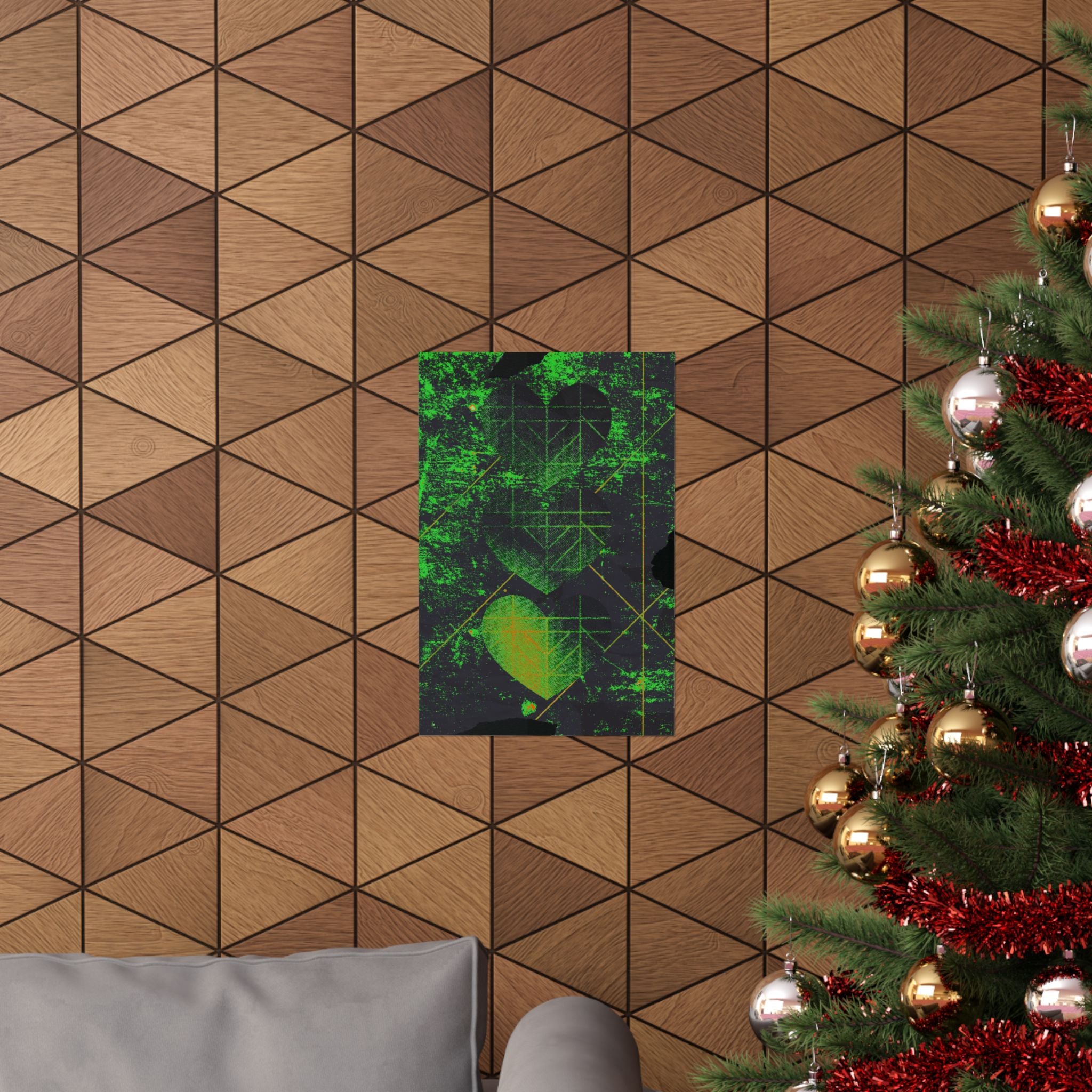 Retro Three Hearts Poster - Level One 8-Bit Gamer Art Print